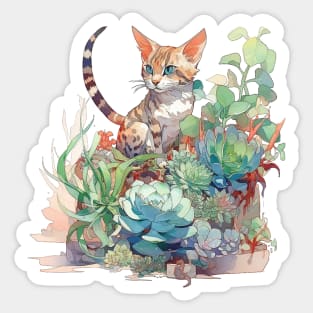 Cute Bengal cat Sticker